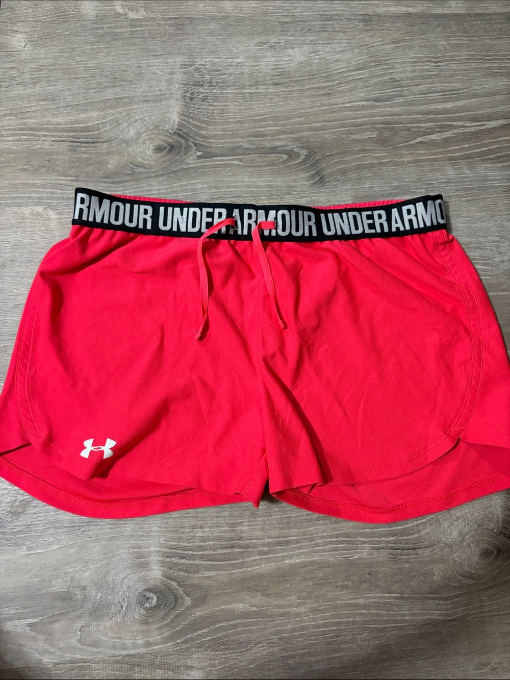 Under Armour Women’s Bright Hot Pink Athletic Shorts with Branded Waistband